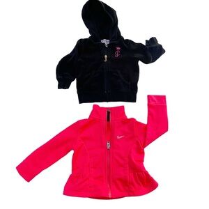 Juicy Couture Zip Hoodie & Nike Track Jacket "Bundle of 2" - Girls 12 Month